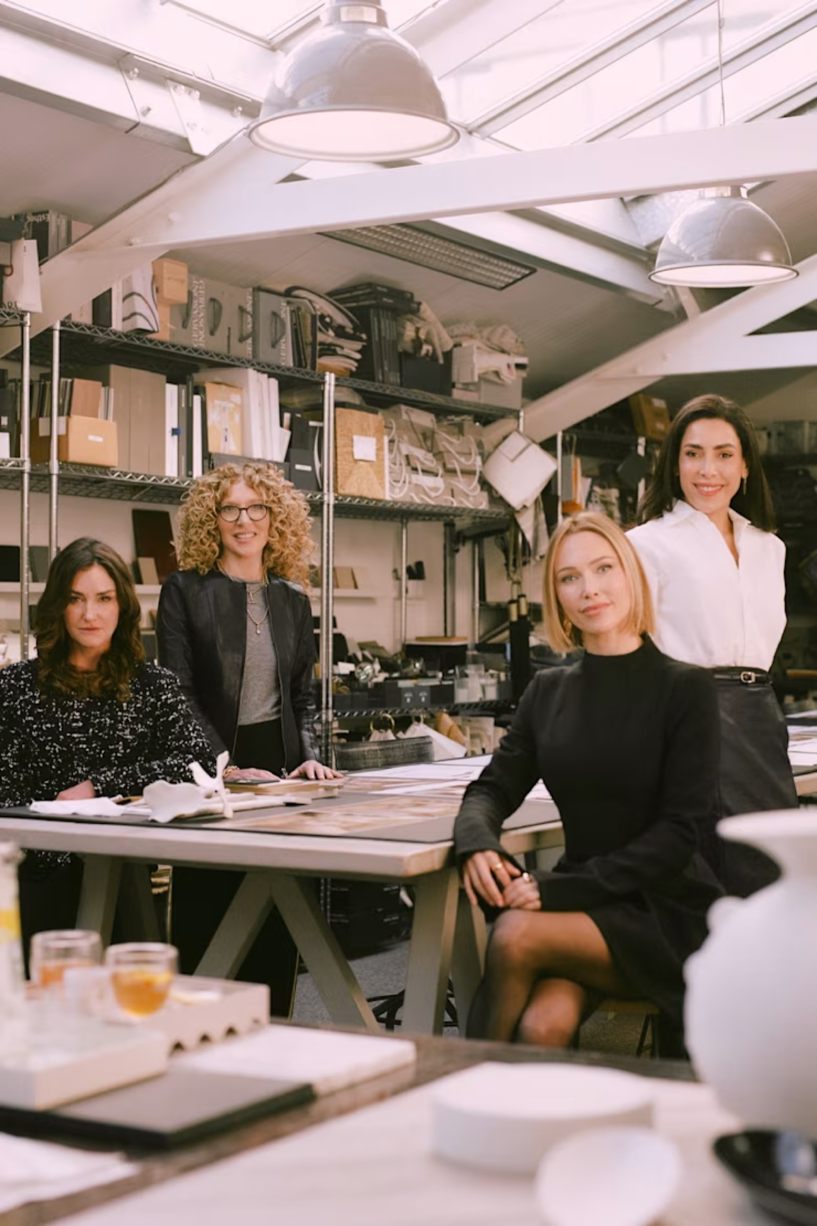 From left: Dr Tamsin Lewis, Kelly Hoppen, Kas Bordier and Shouka Amirsolimani, photographed for the Financial Times House & Home by Stew Bryden